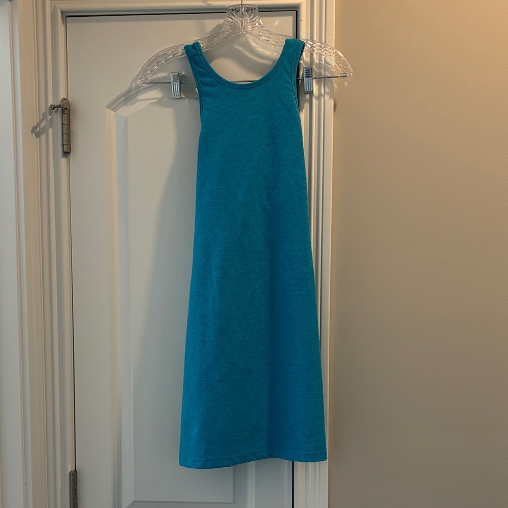 Beyond Yoga Heathered Turquoise Tank Dress